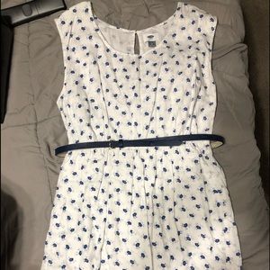 Old Navy white dress with blue flowers